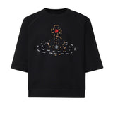 Felpa in cotone con logo 3I01001B J00ASN401 VIVIENNE WESTWOOD 