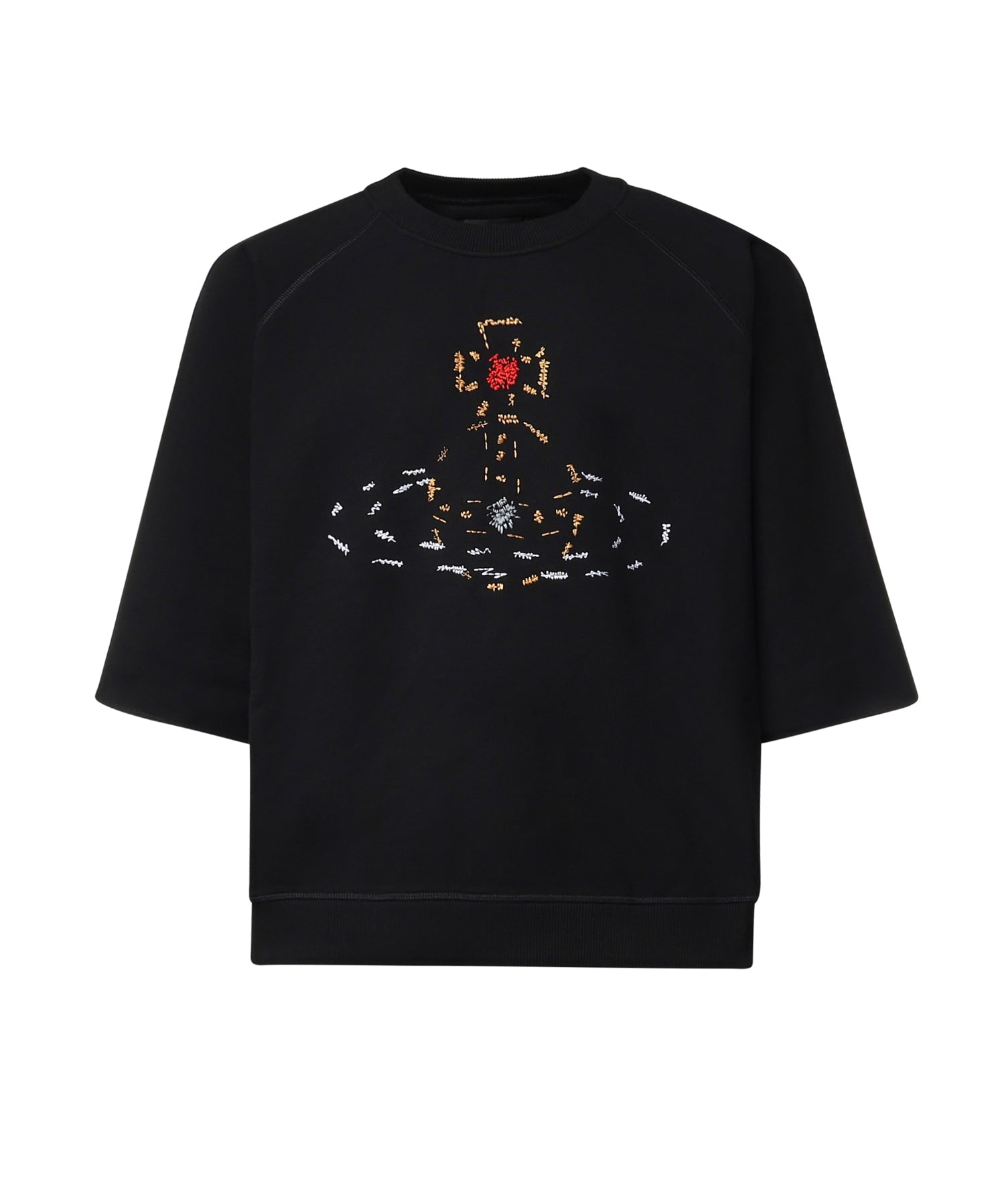 Felpa in cotone con logo 3I01001B J00ASN401 VIVIENNE WESTWOOD 