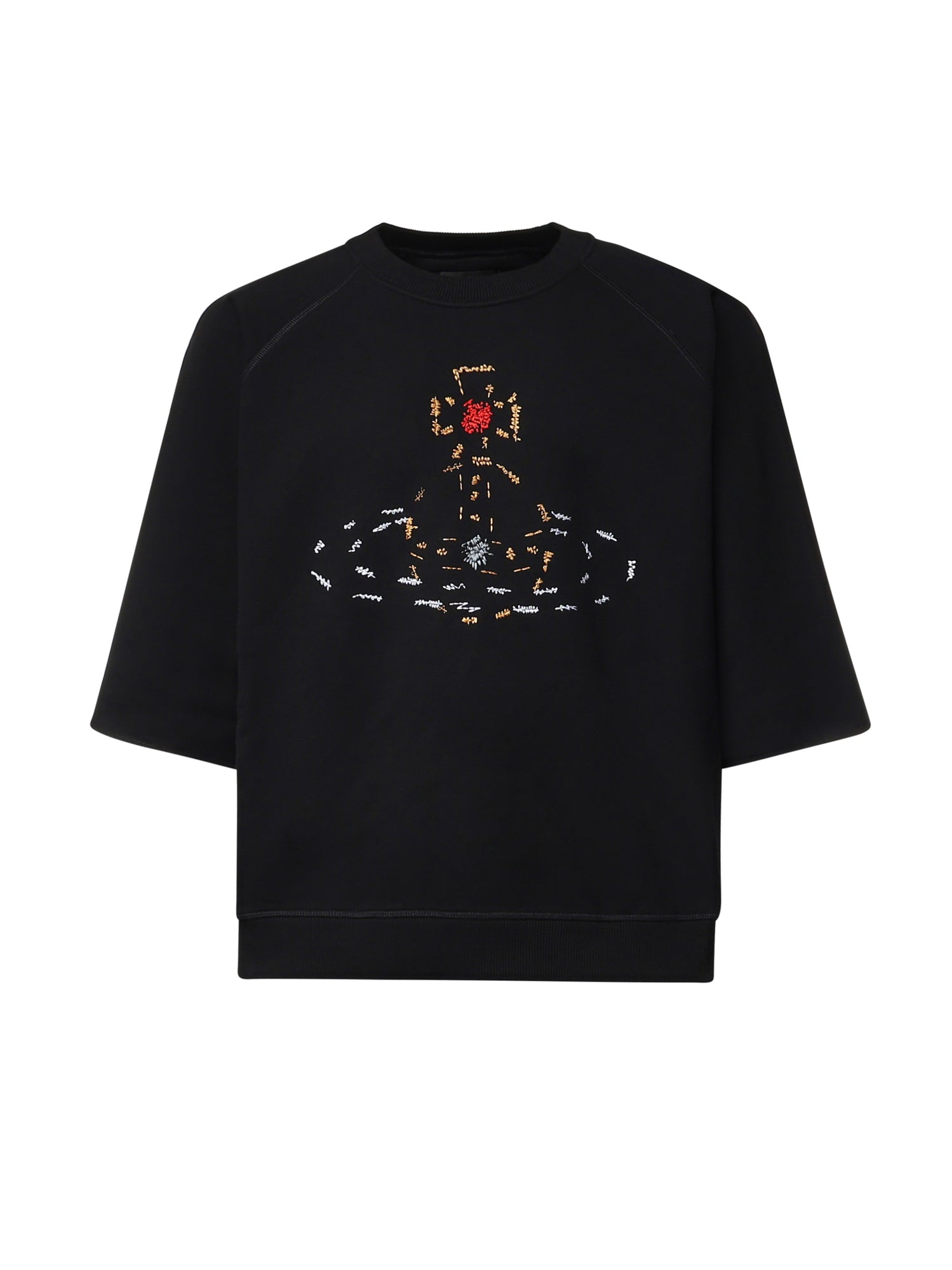 Felpa in cotone con logo 3I01001B J00ASN401 VIVIENNE WESTWOOD 