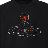 Felpa in cotone con logo 3I01001B J00ASN401 VIVIENNE WESTWOOD 