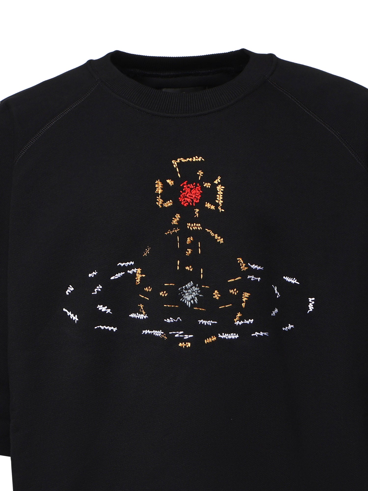 Felpa in cotone con logo 3I01001B J00ASN401 VIVIENNE WESTWOOD 