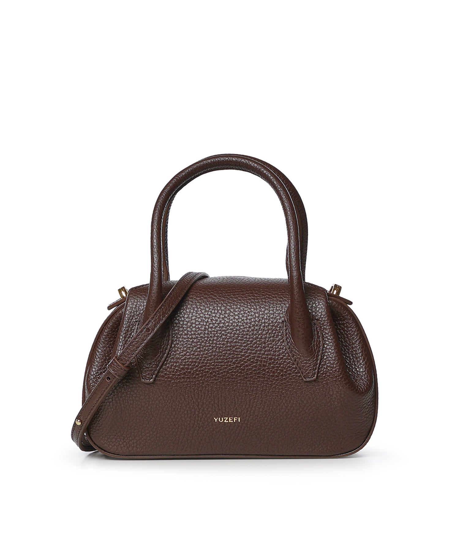 Mini bag Oyster in pelle OYSTER MINI DUFFLE PEBBLE GRAIN LEATHER  YUZEFI 