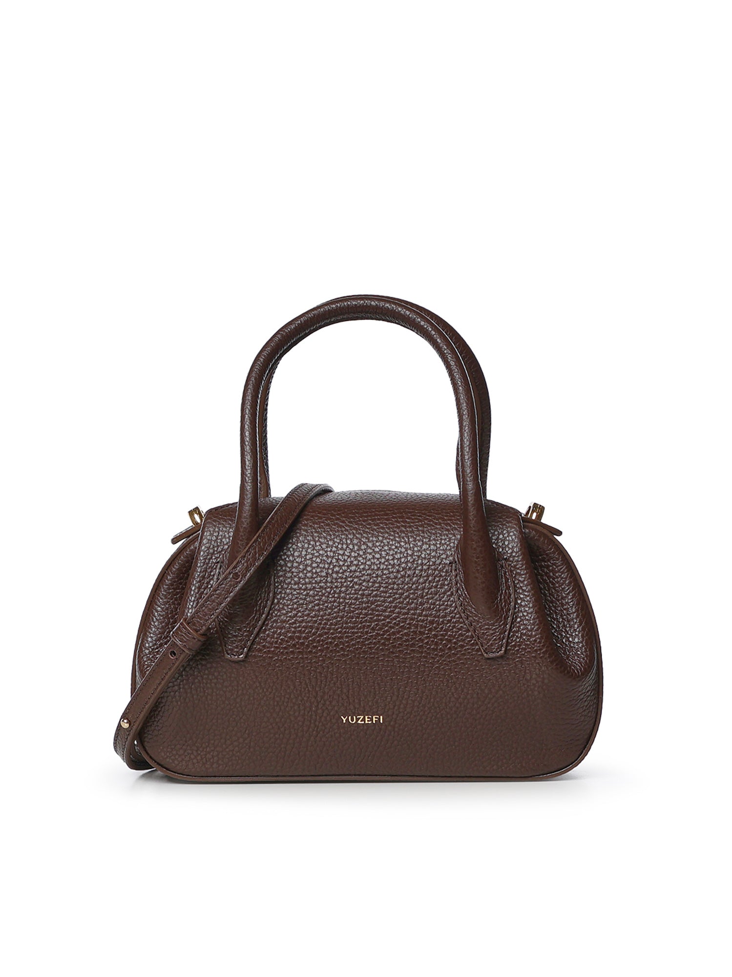 Mini bag Oyster in pelle OYSTER MINI DUFFLE PEBBLE GRAIN LEATHER  YUZEFI 
