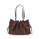 Borsa a spalla Scallop in suede SCALLOP SHOULDER BAG SUEDE  YUZEFI 