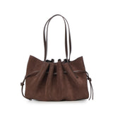 Borsa a spalla Scallop in suede SCALLOP SHOULDER BAG SUEDE  YUZEFI 