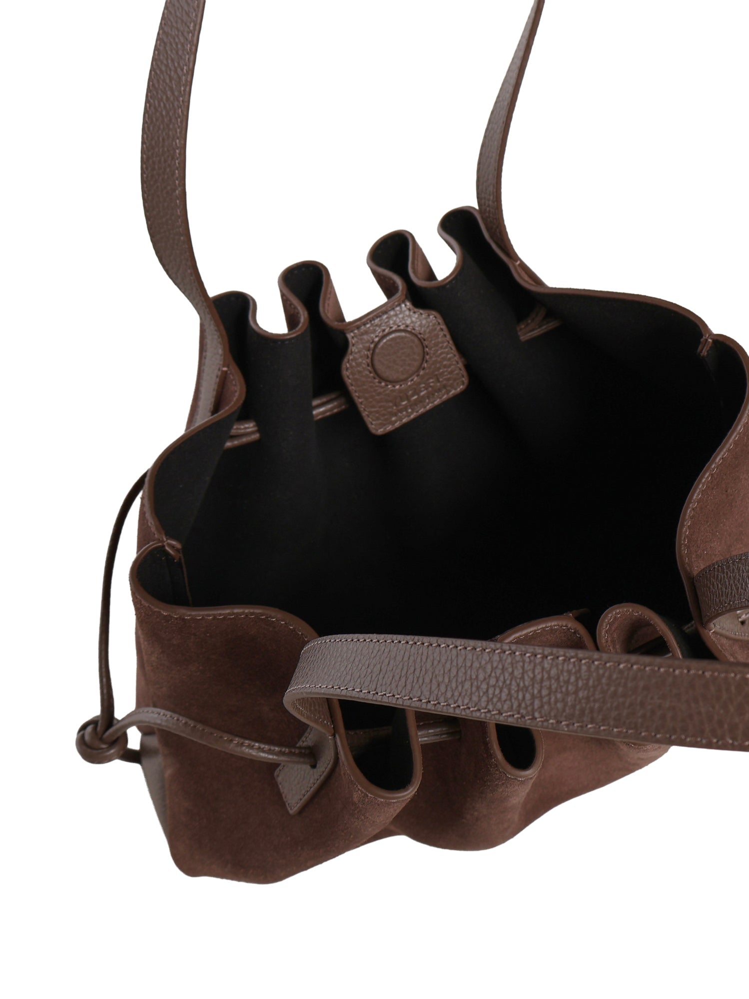 Borsa a spalla Scallop in suede SCALLOP SHOULDER BAG SUEDE  YUZEFI 