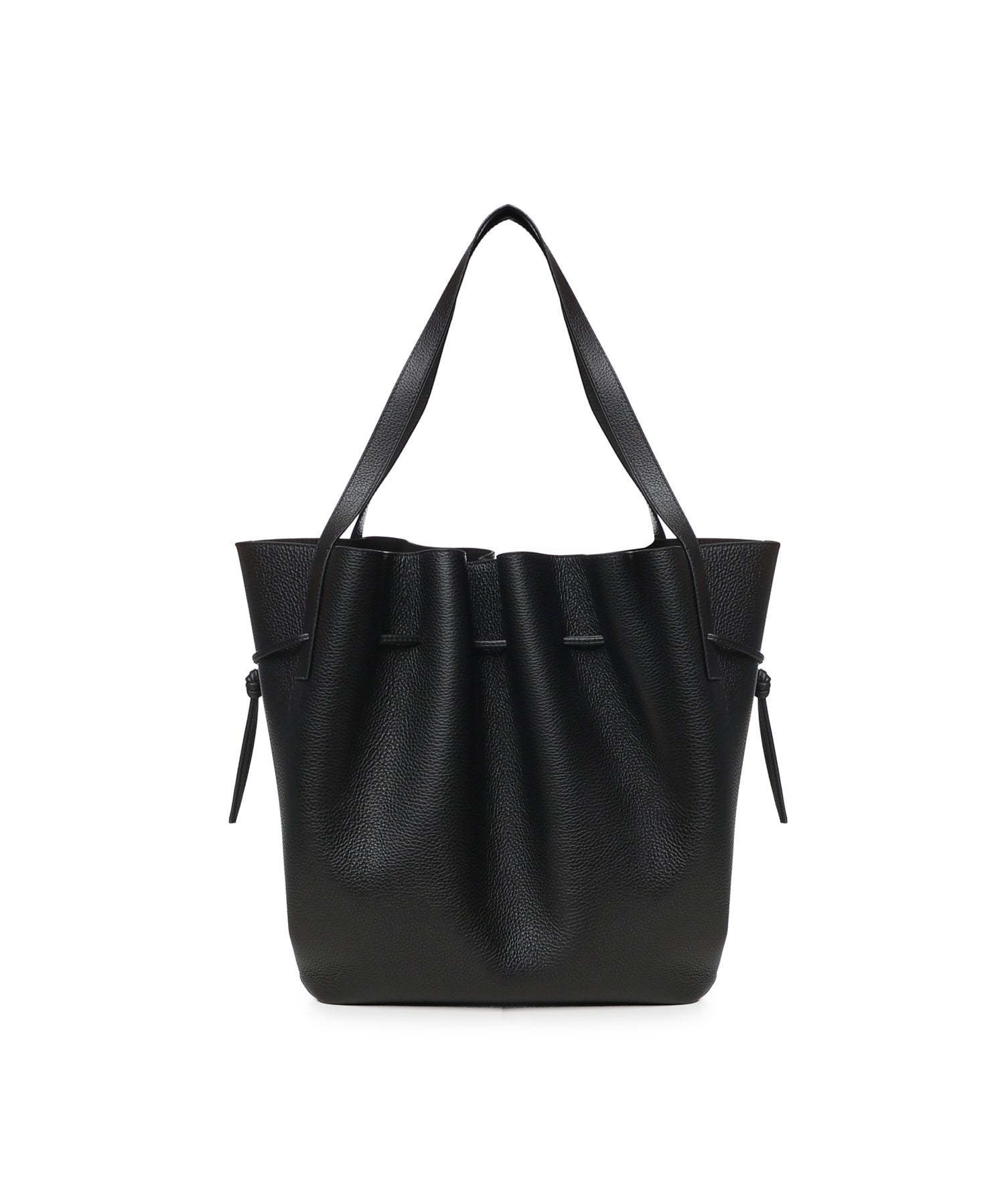 Borsa tote Scallop in pelle SCALLOP TOTE PEBBLE GRAIN LEATHER  YUZEFI 