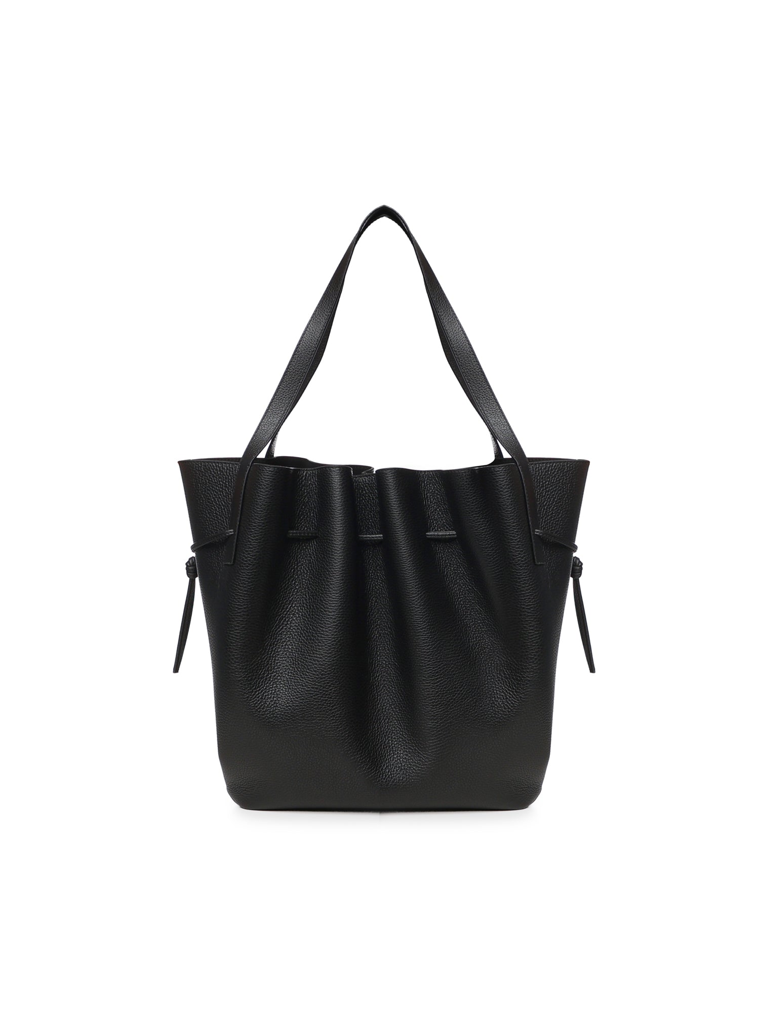 Borsa tote Scallop in pelle SCALLOP TOTE PEBBLE GRAIN LEATHER  YUZEFI 
