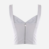 Top in tessuto tecnico con lavorazione in pizzo F7T19T G9798W0800 DOLCE & GABBANA 