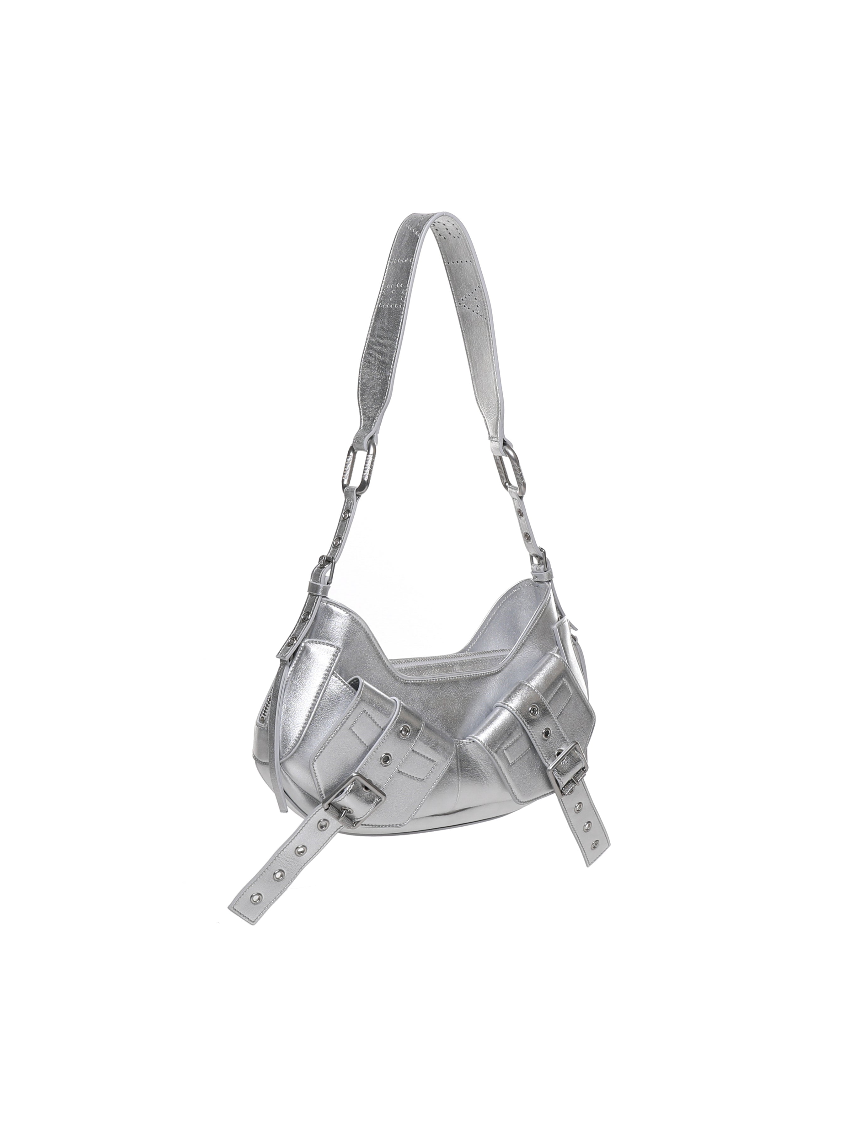 Borsa a spalla Y2K.001 FBBP70001LAM -ARGENTO/NICKEL BIASIA 