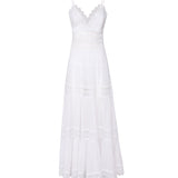Abito maxi senza spalline in voile di misto cotone 201638 -WHITE CHARO RUIZ 