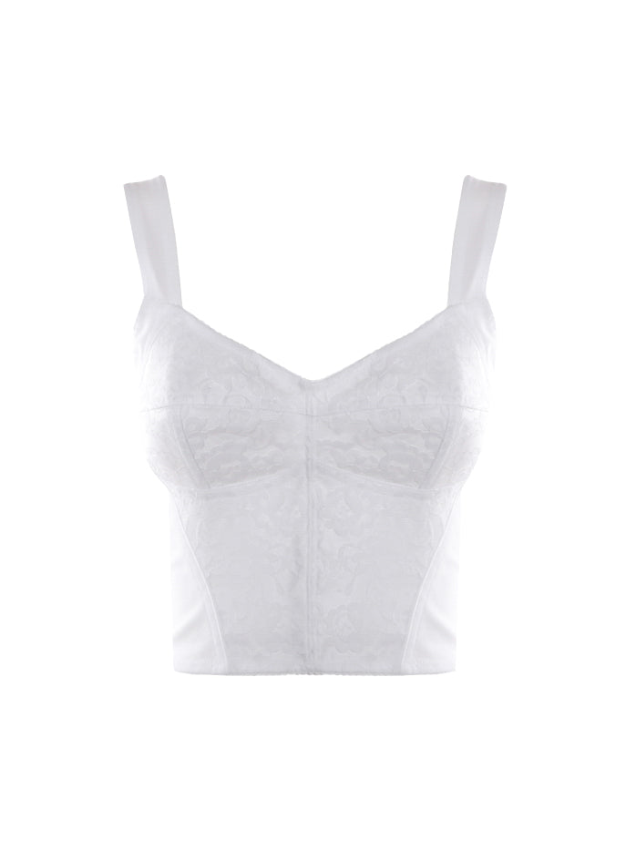 Top in tessuto tecnico con lavorazione in pizzo F7T19T G9798W0800 DOLCE & GABBANA 