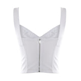 Top in tessuto tecnico con lavorazione in pizzo F7T19T G9798W0800 DOLCE & GABBANA 