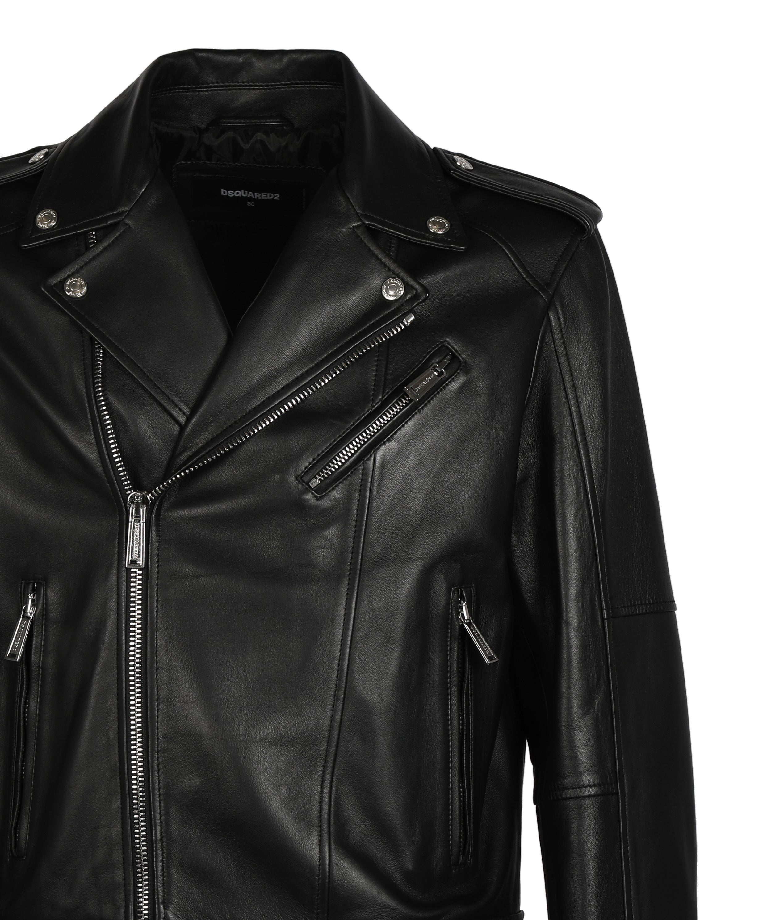 Giacca biker in pelle S74AM1329 SY1491900 DSQUARED2 