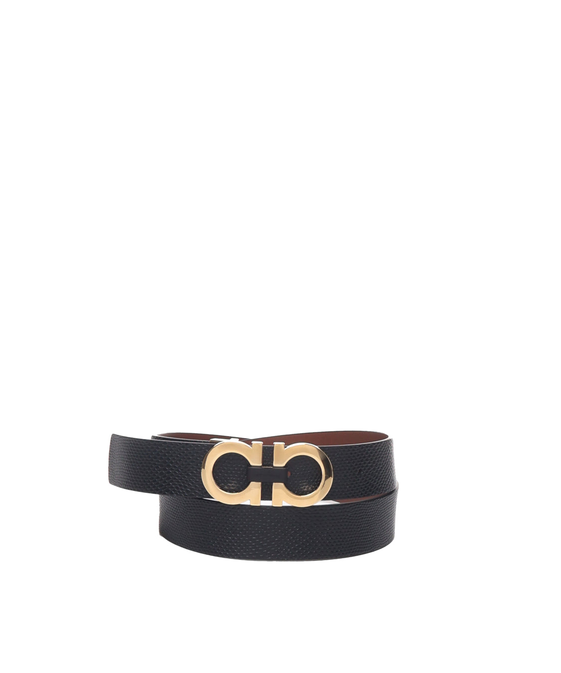 Cintura in pelle double face fibbia Gancio 678783 0756229025 FERRAGAMO 