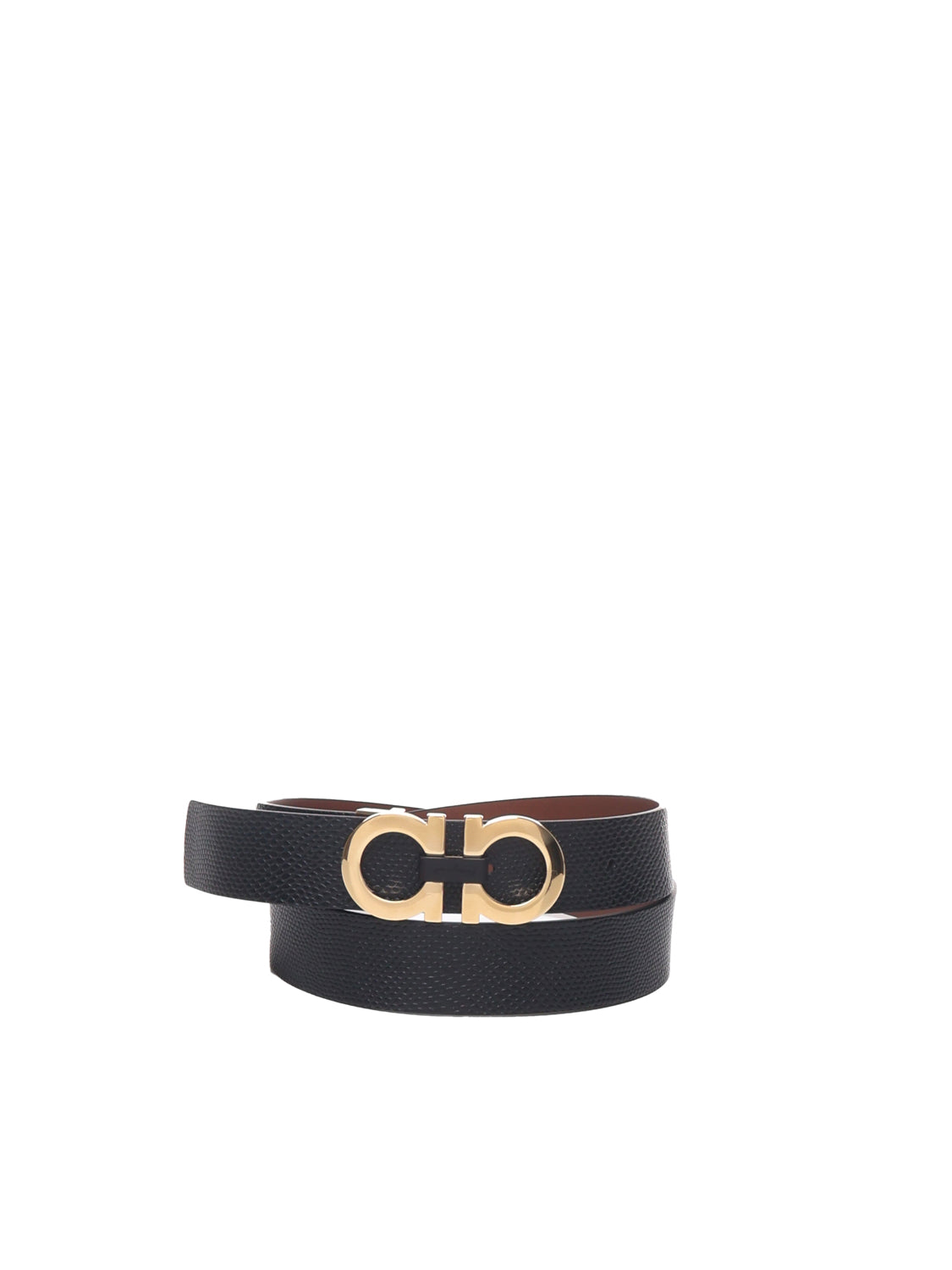 Cintura in pelle double face fibbia Gancio 678783 0756229025 FERRAGAMO 