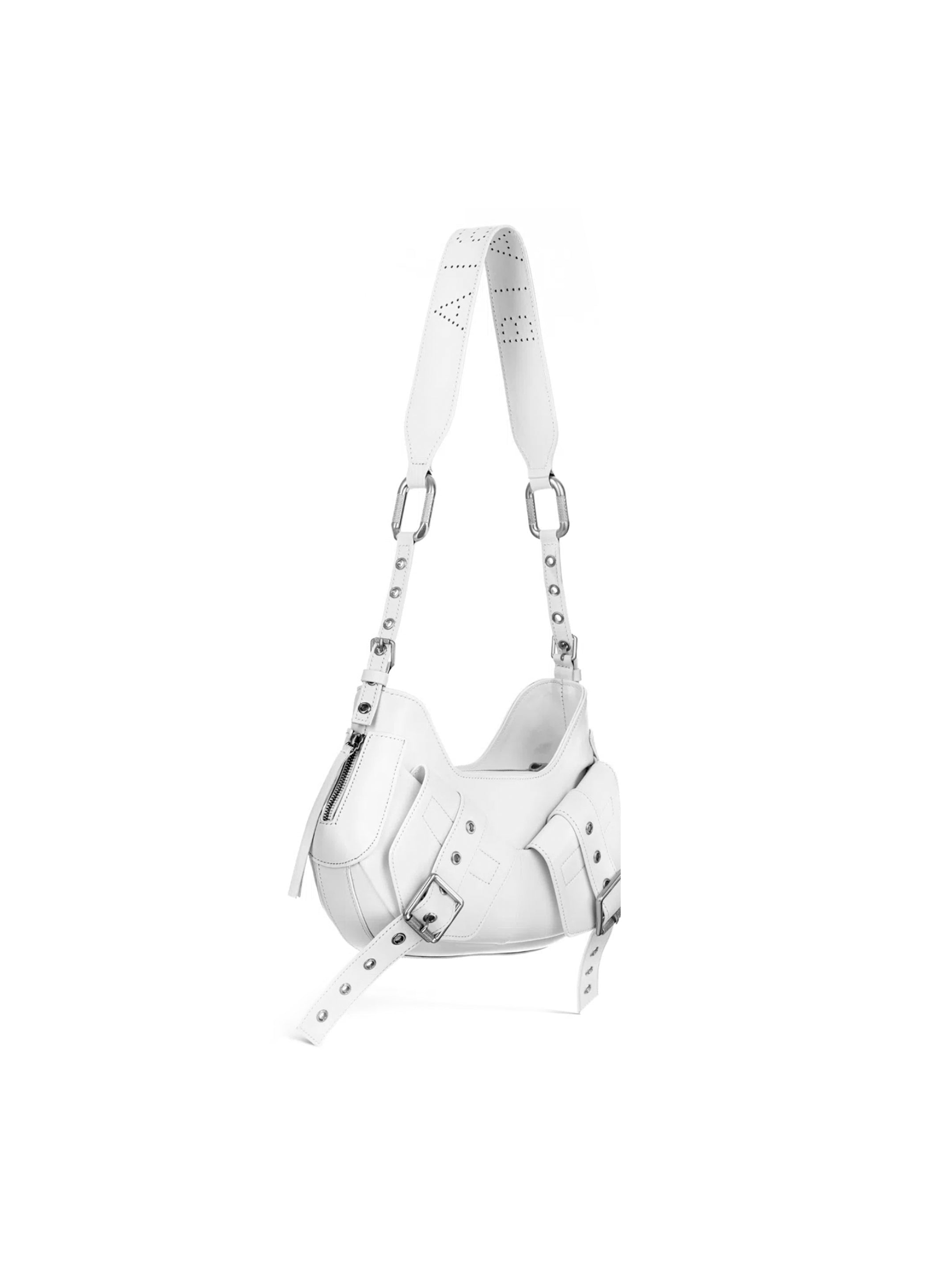 Borsa a spalla Y2K.001 FBBP70001 -BIANCO/NIKEL BIASIA 