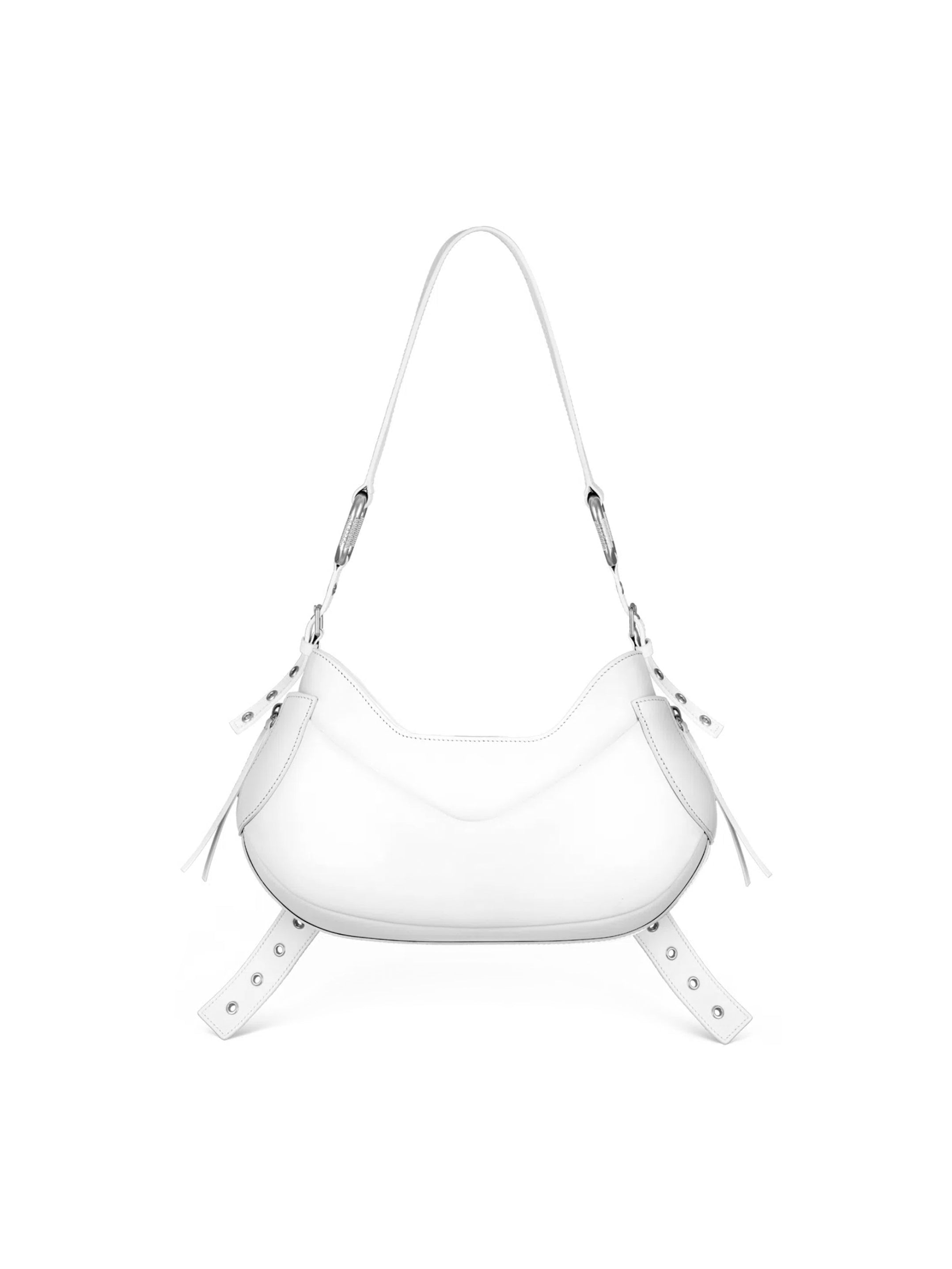 Borsa a spalla Y2K.001 FBBP70001 -BIANCO/NIKEL BIASIA 