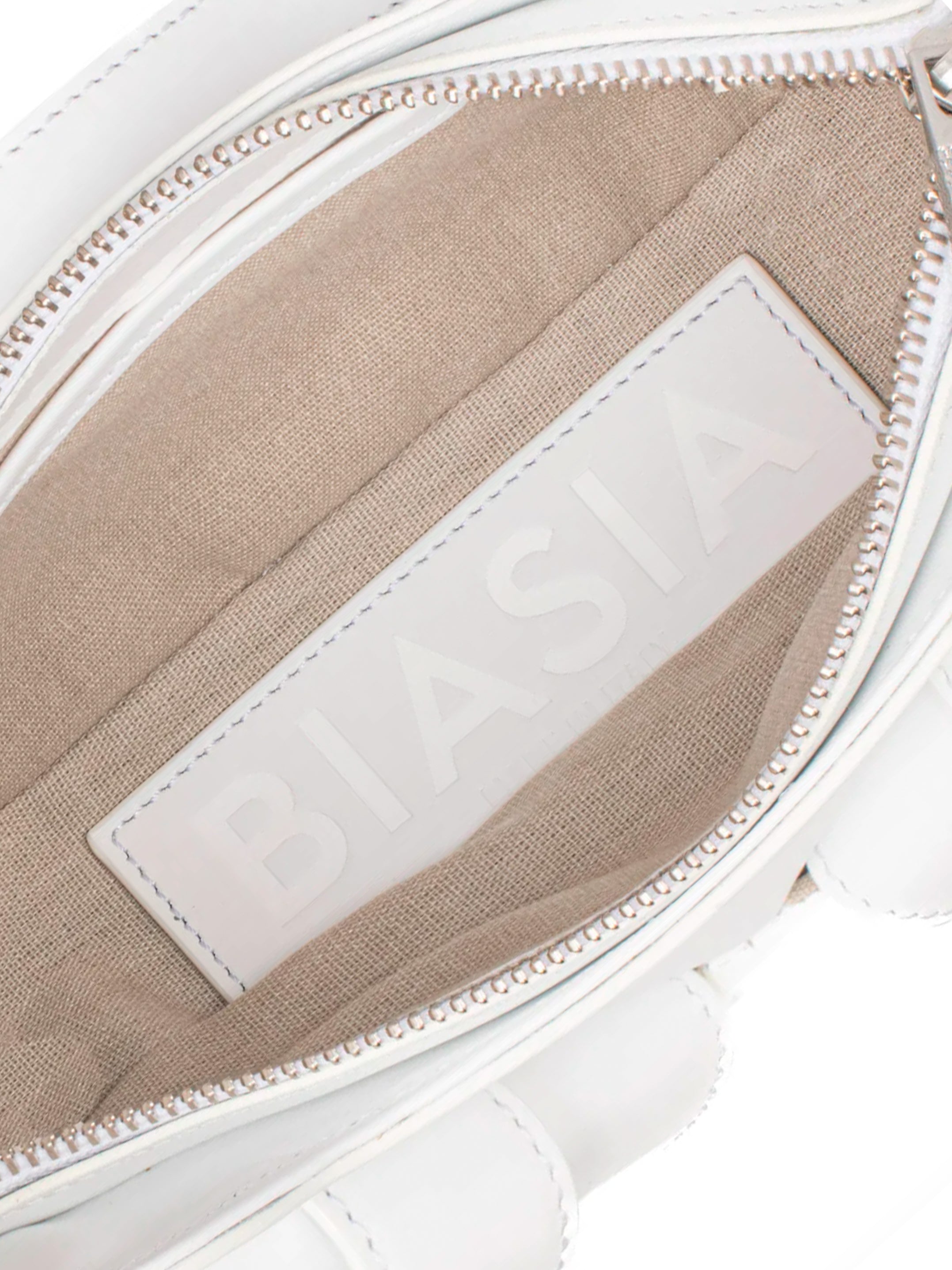 Borsa a spalla Y2K.002 FBBP70002 -BIANCO/NIKEL BIASIA 