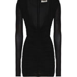 Abito drappeggiato in jersey 732870 Y5G891000 SAINT LAURENT 