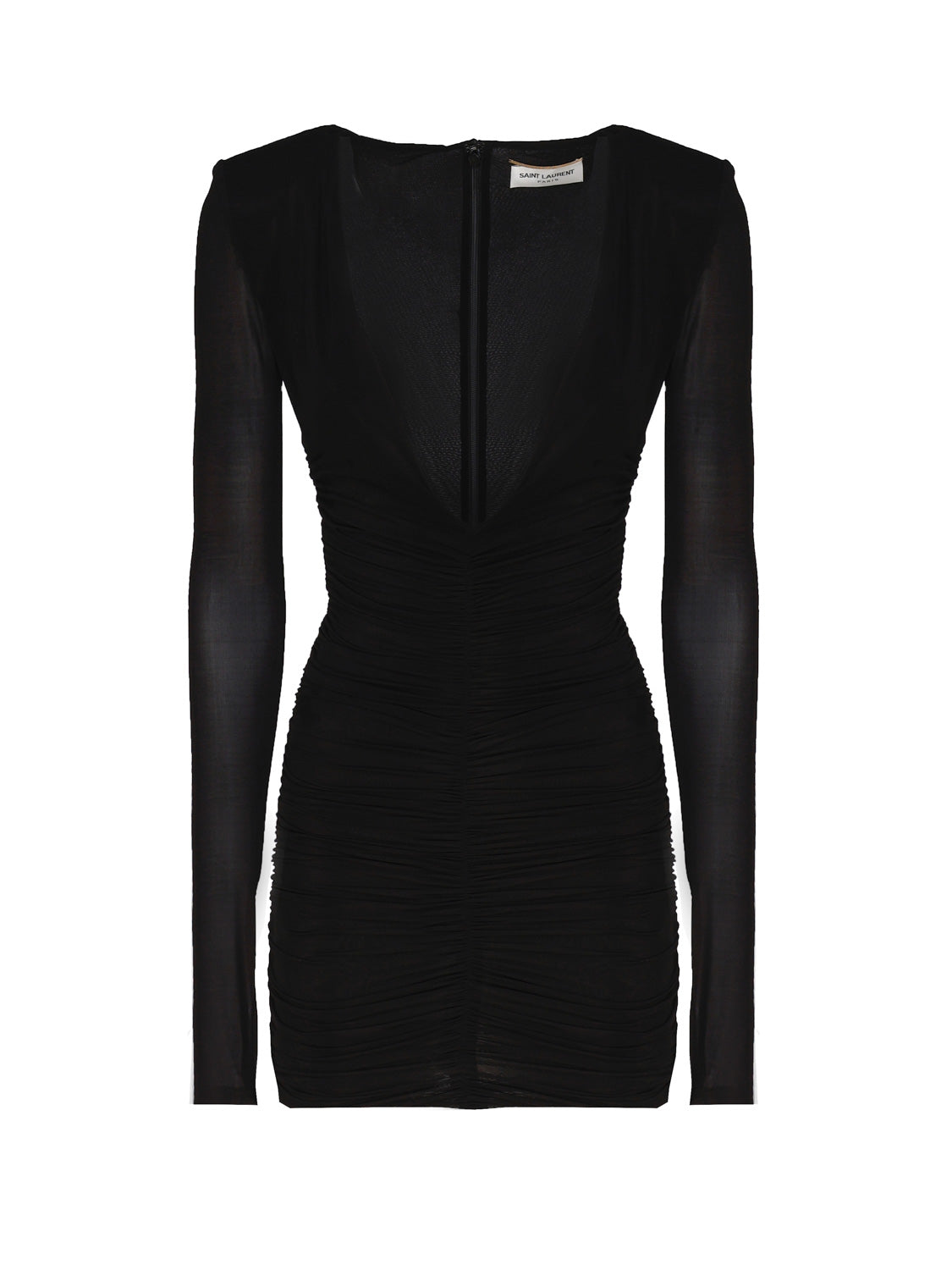Abito drappeggiato in jersey 732870 Y5G891000 SAINT LAURENT 