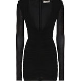 Abito drappeggiato in jersey 732870 Y5G891000 SAINT LAURENT 