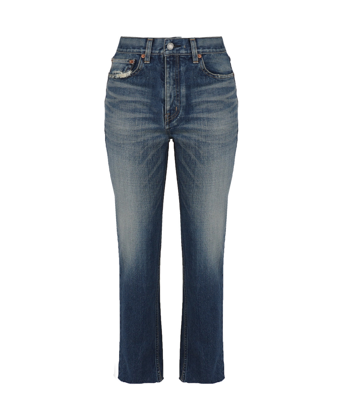 Jeans taglio dritto in denim blu 734311 Y07HA4296 SAINT LAURENT 