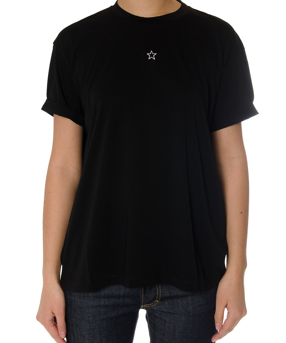 T-shirt in cotone con ricamo logo a contrasto 457142 SIW201000 STELLA McCARTNEY 