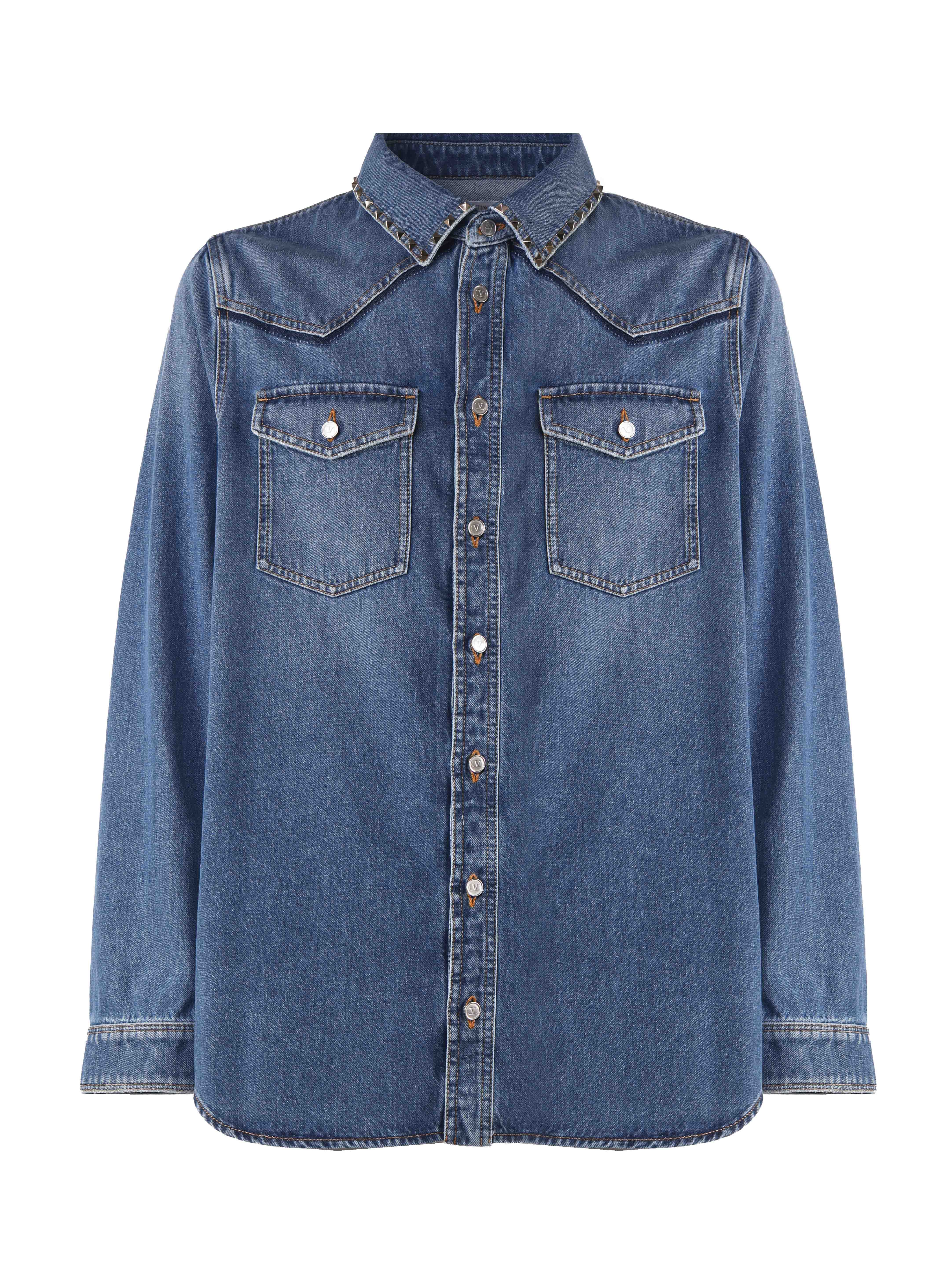 Camicia in denim Studshirt 2V3DB94J 93B558 VALENTINO GARAVANI 