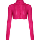 Top crop a costine<BR/> AA9S02234M712 -446 ALAIA 
