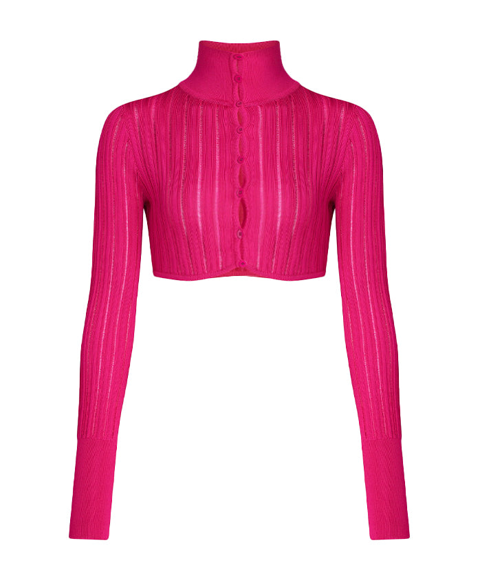 Top crop a costine<BR/> AA9S02234M712 -446 ALAIA 