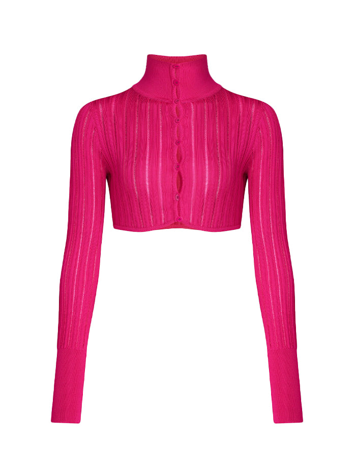 Top crop a costine<BR/> AA9S02234M712 -446 ALAIA 