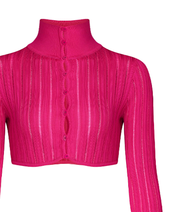 Top crop a costine<BR/> AA9S02234M712 -446 ALAIA 