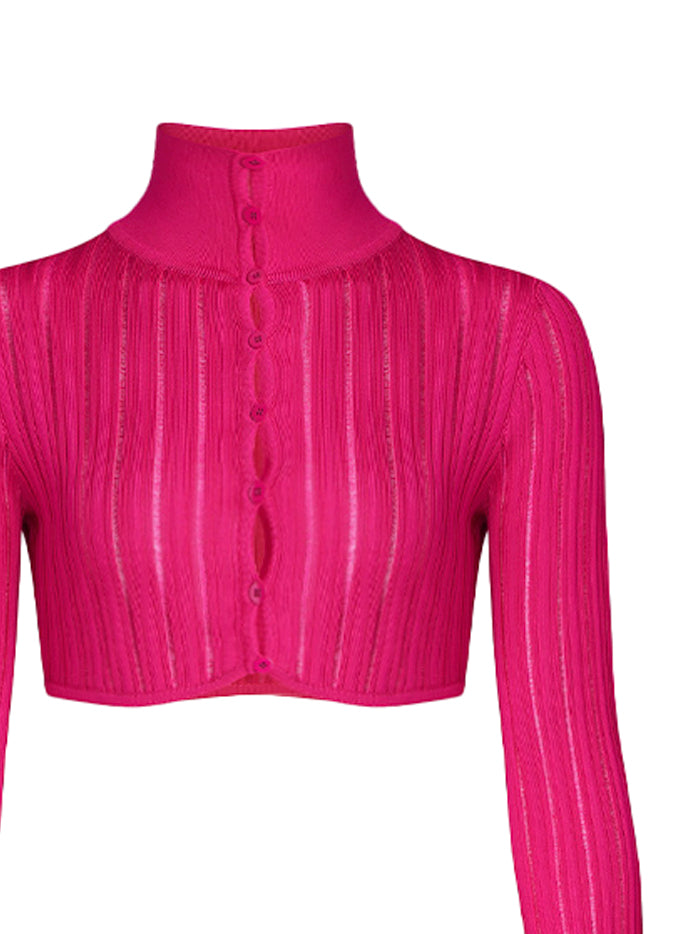 Top crop a costine<BR/> AA9S02234M712 -446 ALAIA 