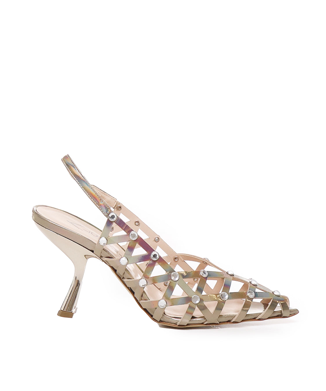 Décolleté in pelle metallizzata CHARLIE S2402 IRIDEALBA ALCHIMIA 