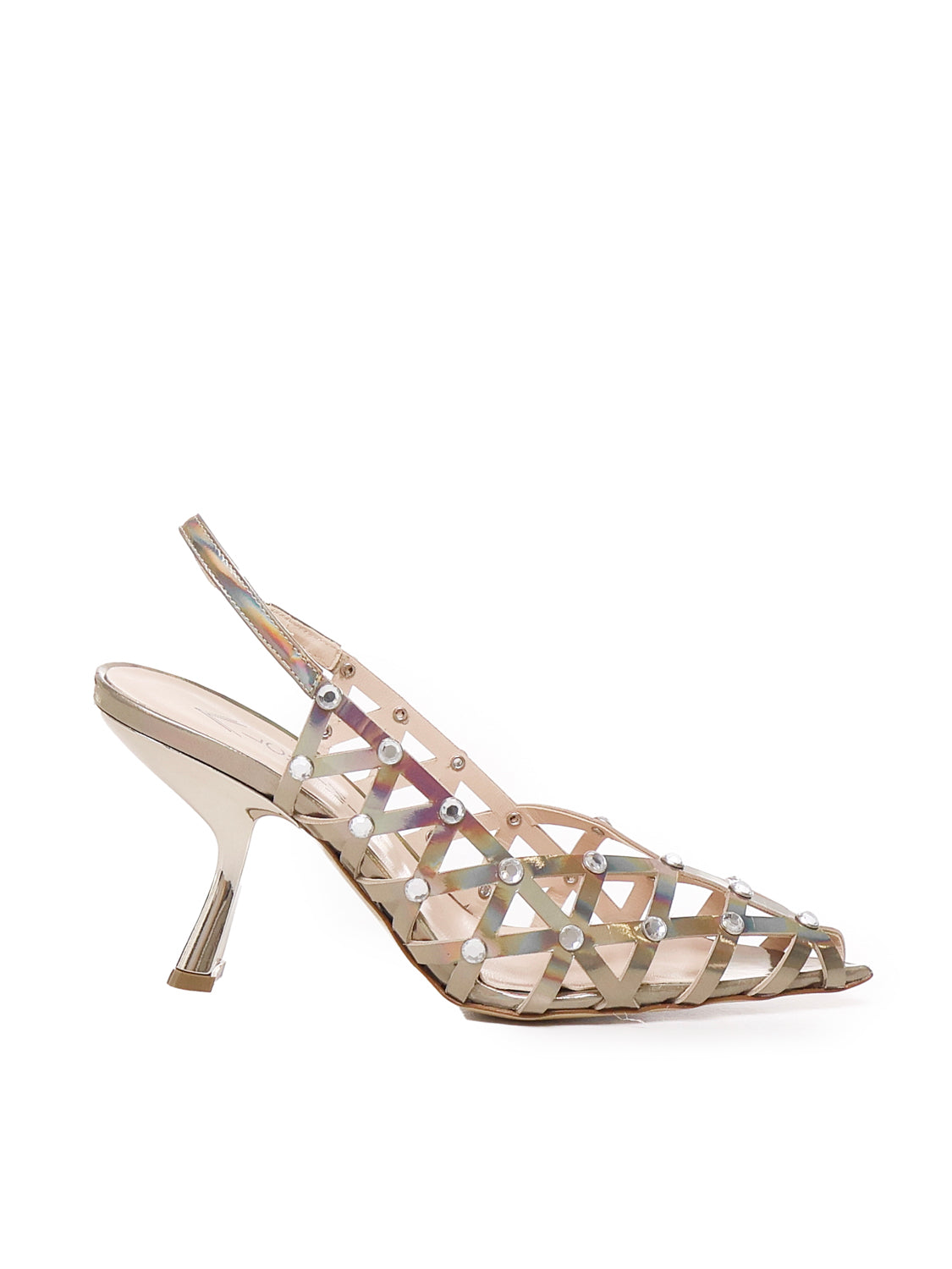 Décolleté in pelle metallizzata CHARLIE S2402 IRIDEALBA ALCHIMIA 