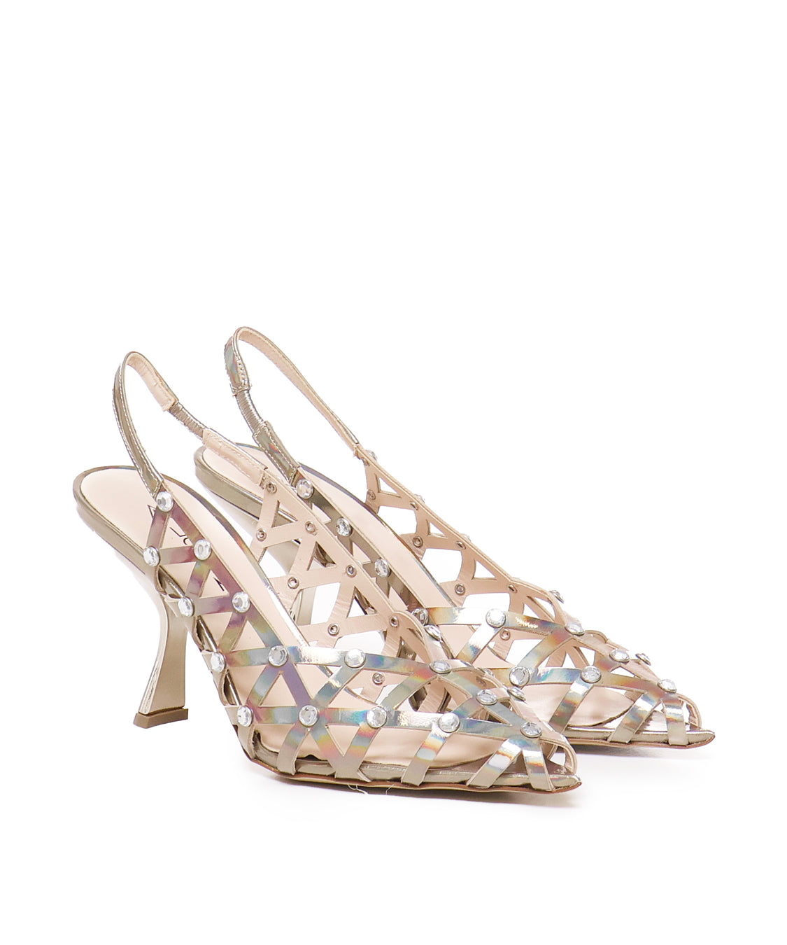 Décolleté in pelle metallizzata CHARLIE S2402 IRIDEALBA ALCHIMIA 