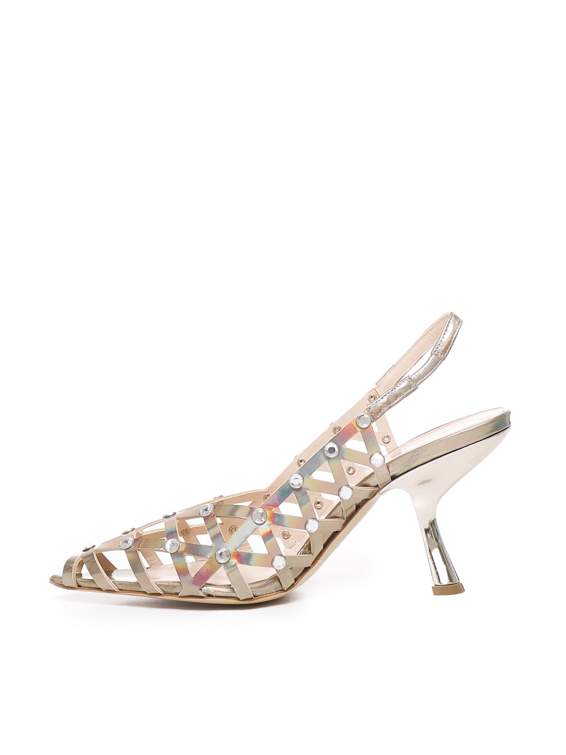 Décolleté in pelle metallizzata CHARLIE S2402 IRIDEALBA ALCHIMIA 