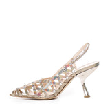 Décolleté in pelle metallizzata CHARLIE S2402 IRIDEALBA ALCHIMIA 