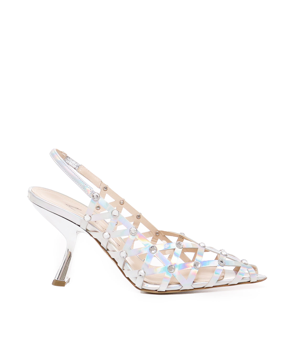 Décolleté in pelle metallizzata CHARLIE S2402 IRIDEARGENTO ALCHIMIA 