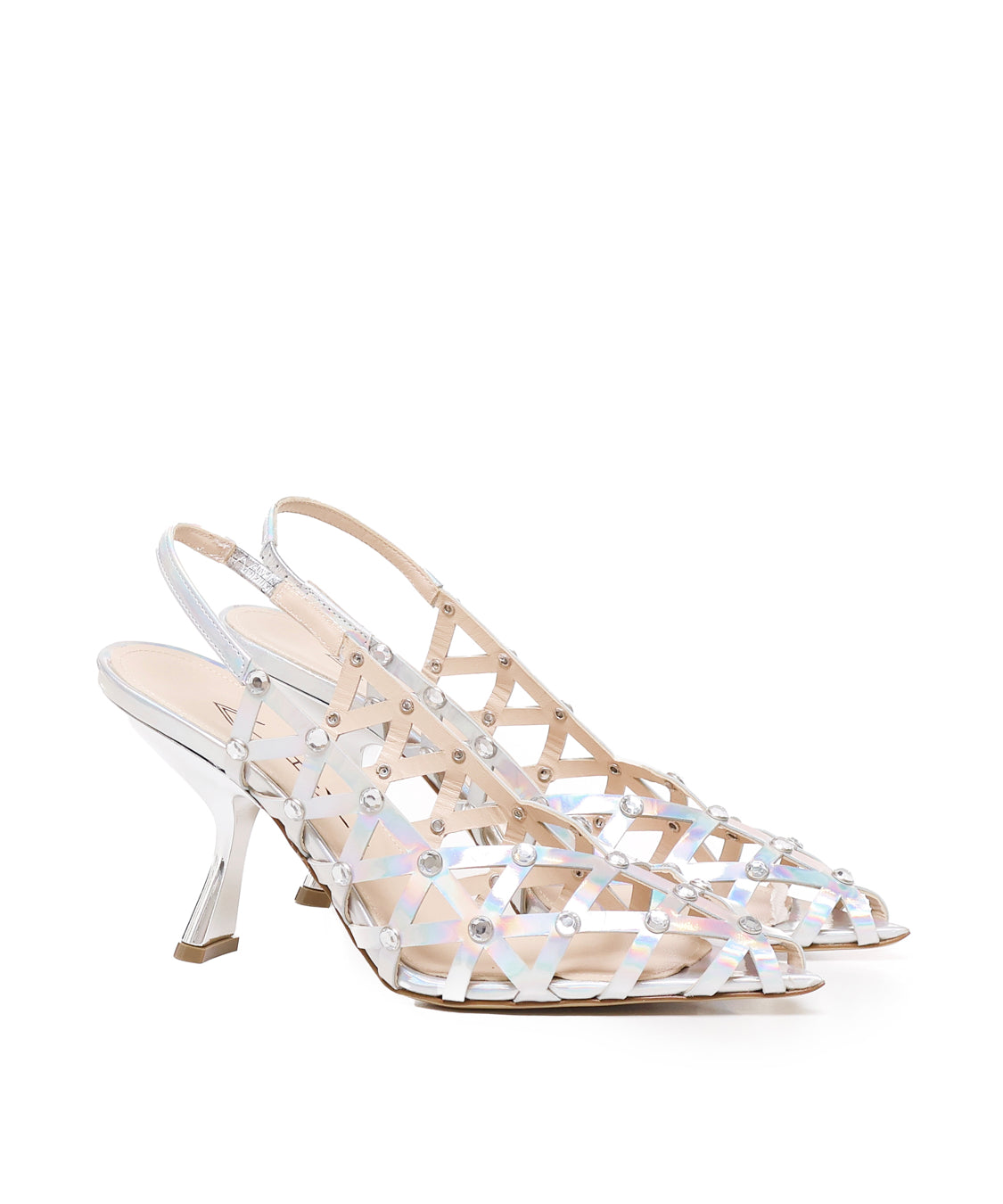 Décolleté in pelle metallizzata CHARLIE S2402 IRIDEARGENTO ALCHIMIA 
