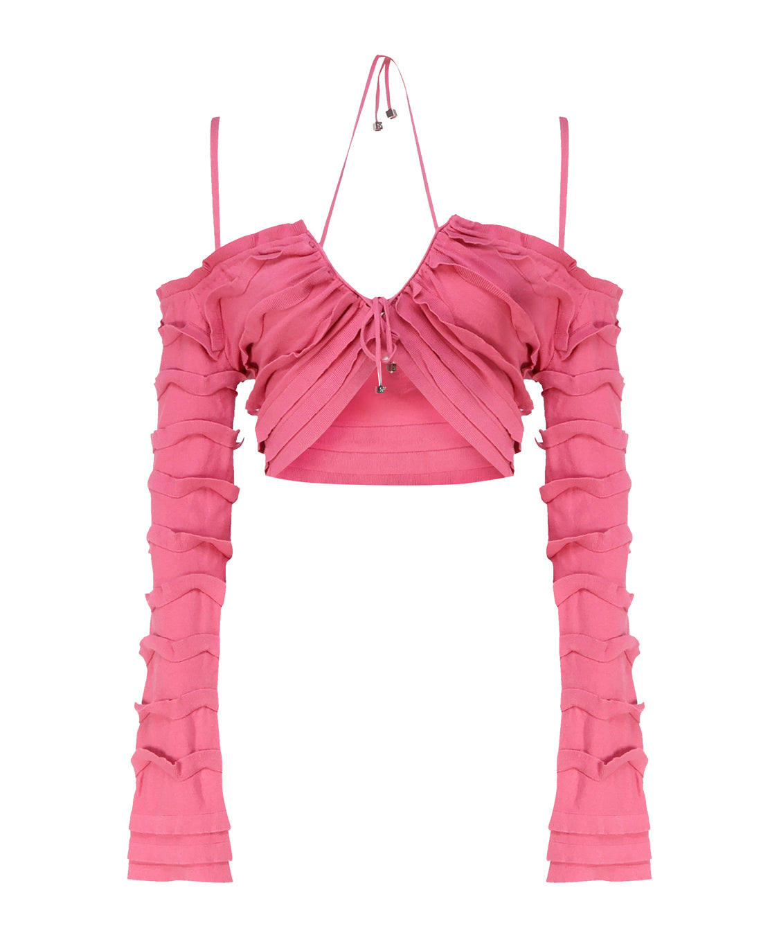 Top in maglia con ruches 2M446A -N0722 BLUMARINE 