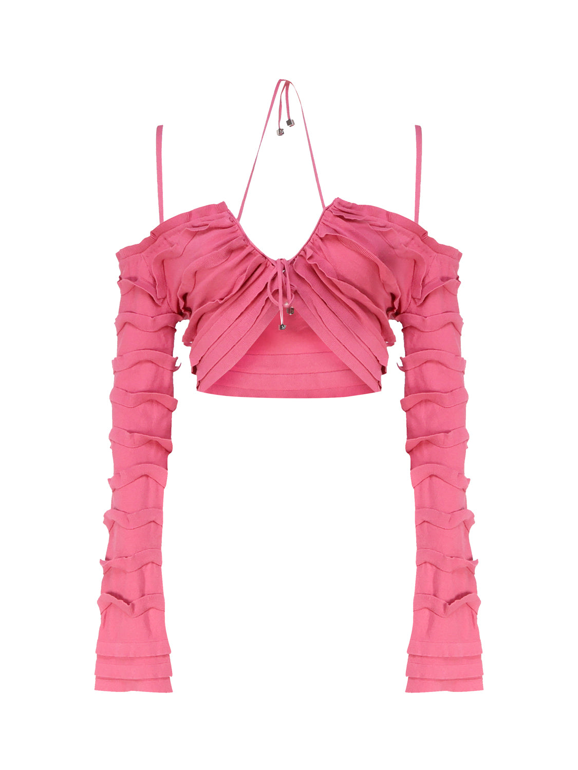 Top in maglia con ruches 2M446A -N0722 BLUMARINE 