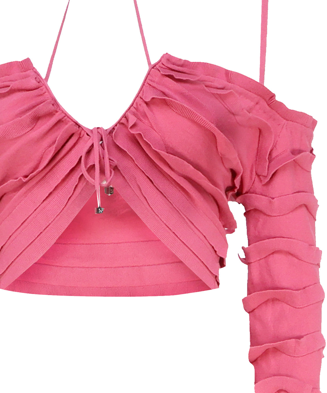 Top in maglia con ruches 2M446A -N0722 BLUMARINE 