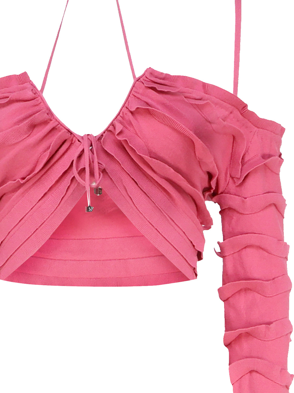 Top in maglia con ruches 2M446A -N0722 BLUMARINE 