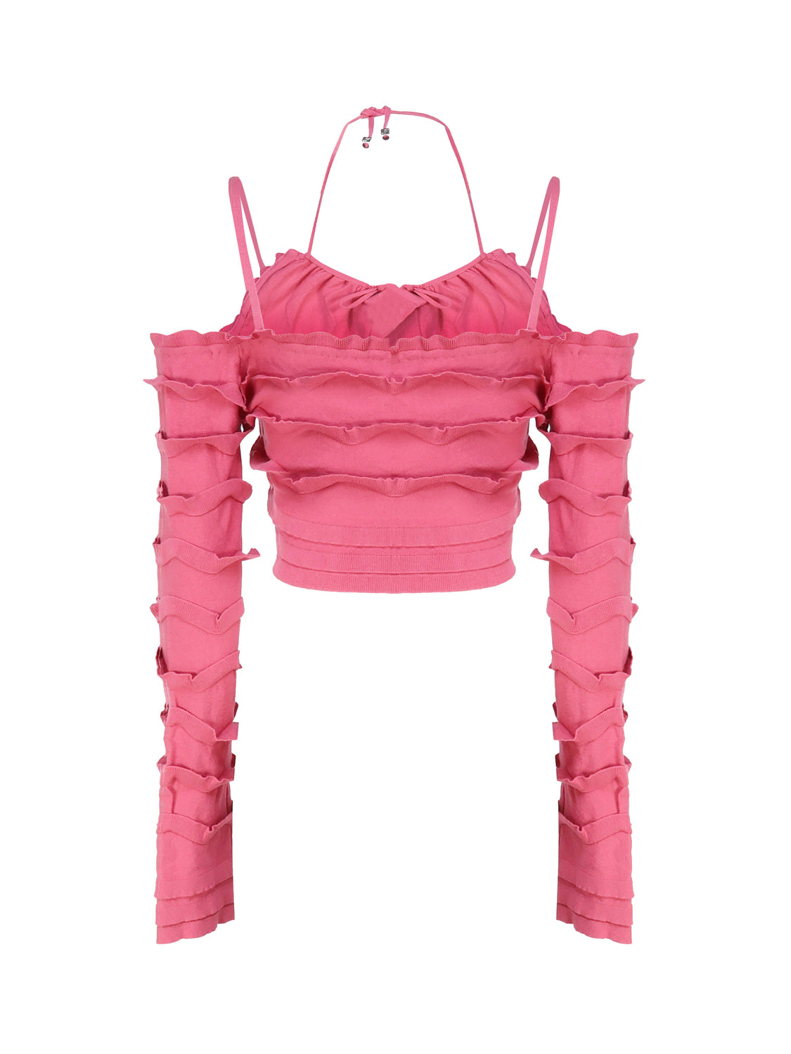 Top in maglia con ruches 2M446A -N0722 BLUMARINE 