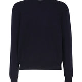Maglia in cashmere con toppe in pelle intrecciata 772376 V2MM04121 BOTTEGA VENETA 