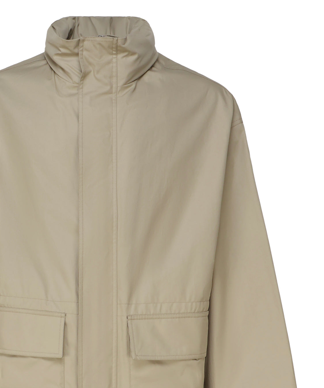 Giacca in gabardine con cappuccio Check 8083672 .B7311 BURBERRY 