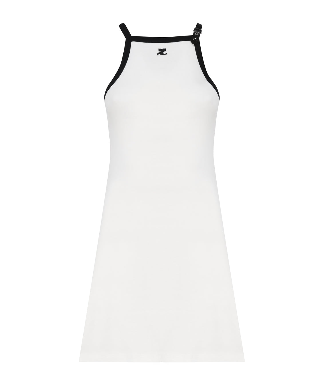 Abito in cotone con bretella a cinturino 124JR0364JS0070 -0098 COURREGES 