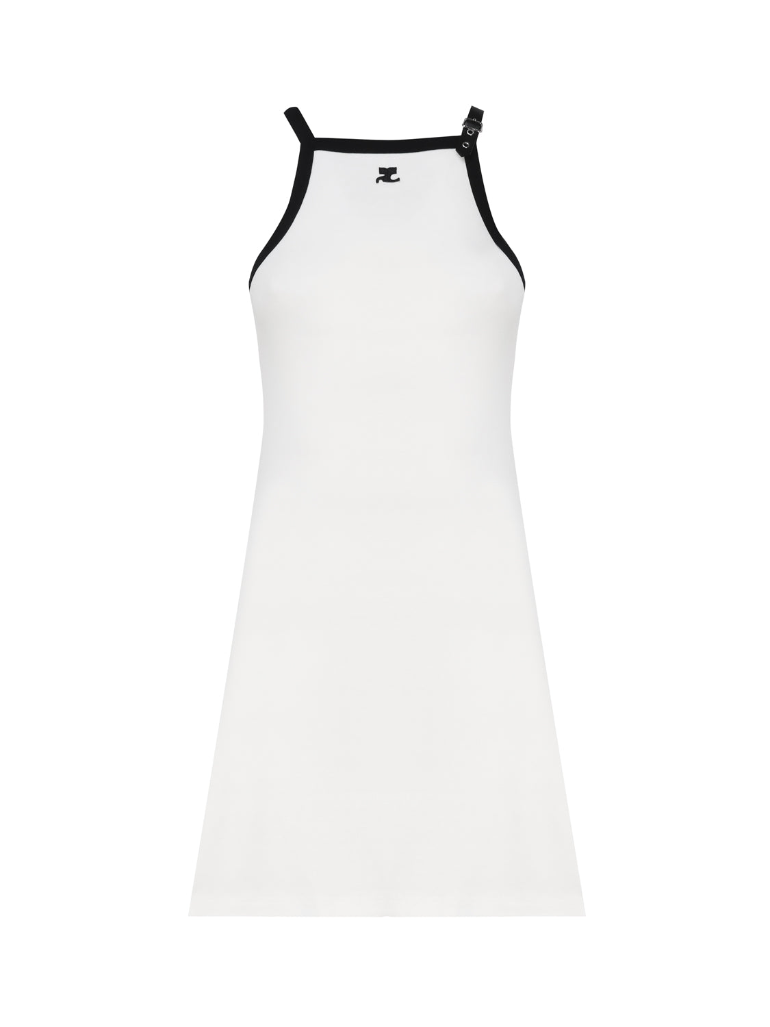 Abito in cotone con bretella a cinturino 124JR0364JS0070 -0098 COURREGES 